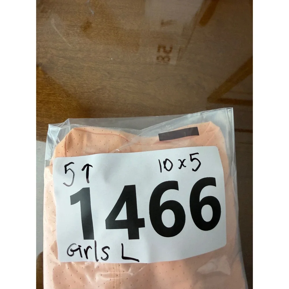 DSG Girls Large 14 Lightweight Stride Skort Peach Orange Mid-Rise Athletic‎ NEW